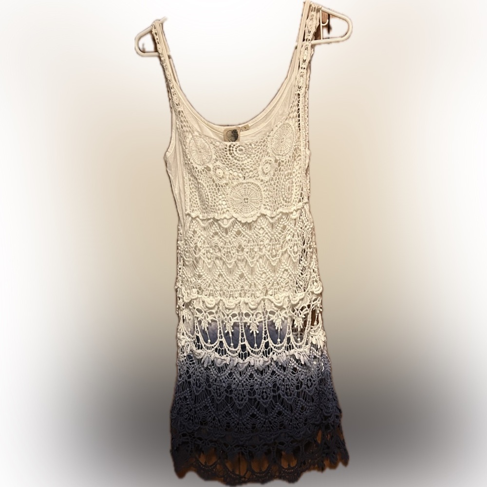 Anthropologie Black Sheep Clothing Co Crochet Ombre Dress NWT